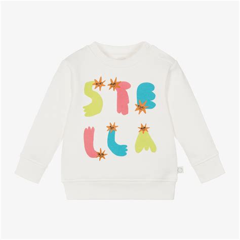 Stella McCartney Kids - Girls Pink Cotton Flower Sweatshirt | Childrensalon