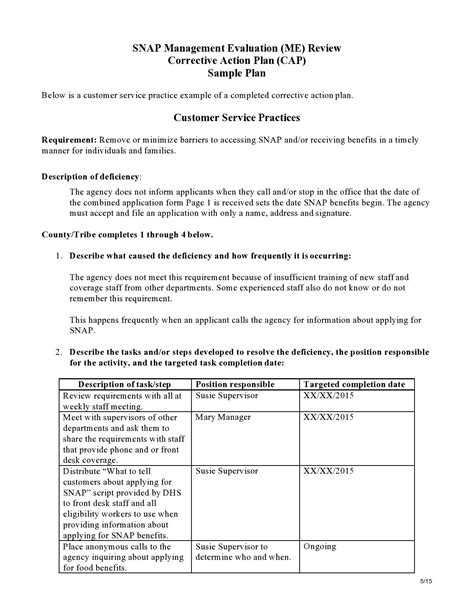 Corrective Action Plan Letter Template Word - Infoupdate.org