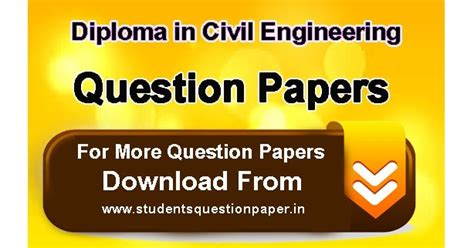 Diploma Civil Engineering Drawing 2 Board Exam Question Papers ...