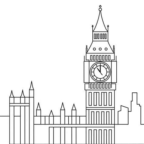 Very Easy Big Ben coloring page - Download, Print or Color Online for Free