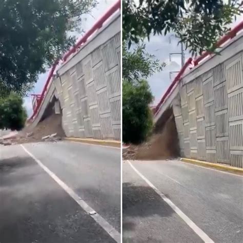 Video | Colapso de puente vehicular en San Pedro Garza García