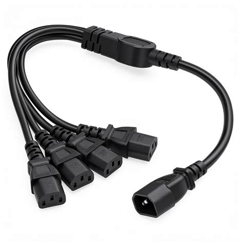 Buy SZRMCC PDU IEC 320 C14 Male to 4 x C13 Female Y Splitter Power ...