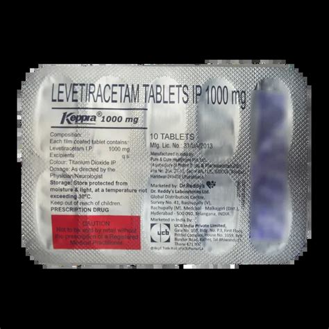 KEPPRA 1000MG TABLET 10'S : View Price, Combination and Alternatives ...