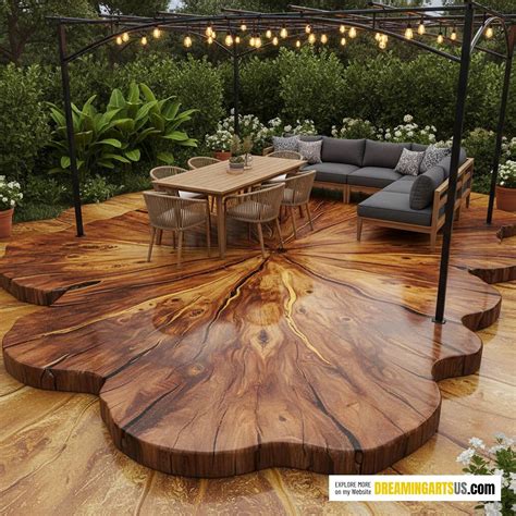 Gorgeous Wood Epoxy Patio | Outdoor Elegance with Natural Style