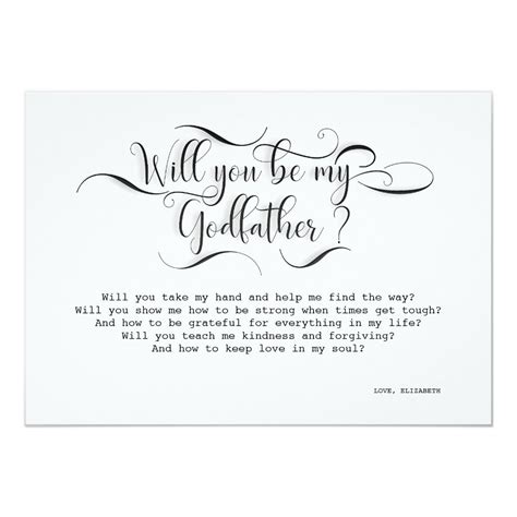 Will You Be My Godfather - Proposal Card | Zazzle | God parents, The ...