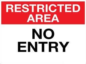 Restricted Area. No Entry Sign Board, Water Proof Signature Board (Sun ...