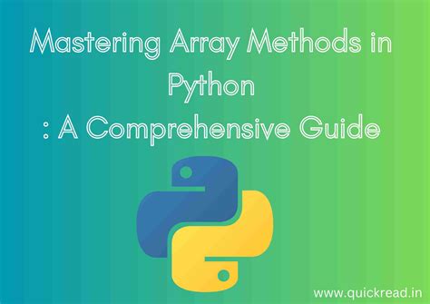 Image result for Python Array Methods