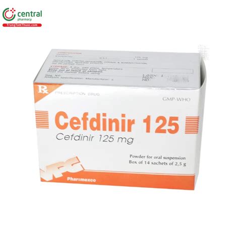 Thuốc Cefdinir 125 VPC điều trị nhiễm trùng hô hấp trên - dưới