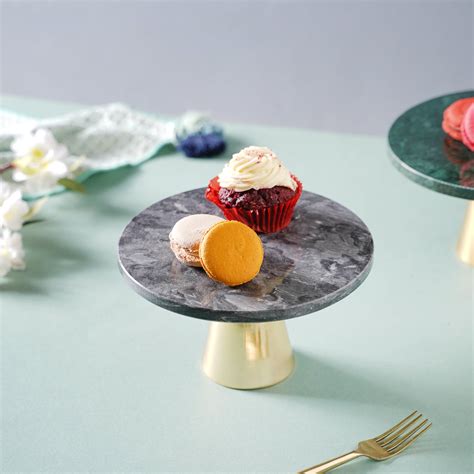 Grey Marble Cake Stand 8 inch