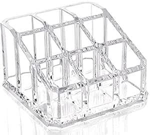CONNECTWIDE Lipstick Holder- 9 Hole Acrylic Trapezoid Makeup Cosmetic ...