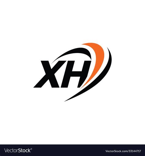 Monogram XH logo design, strong, fast, moving, forward, dynamic ...