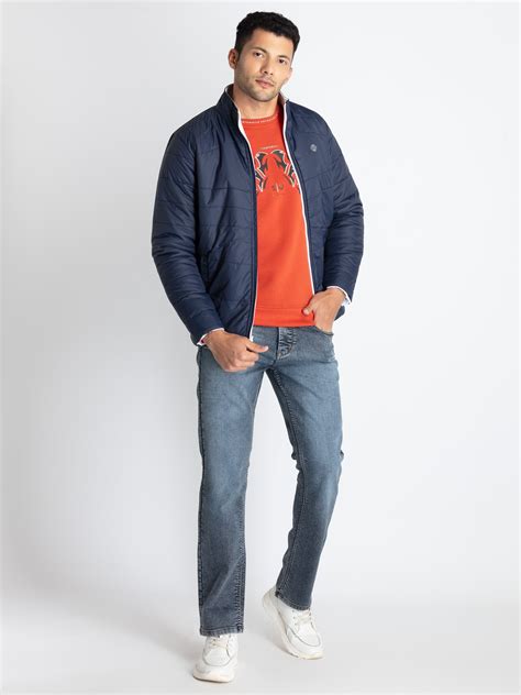 Buy White/Navy Quilted Reversible Jacket for Men | Status Quo