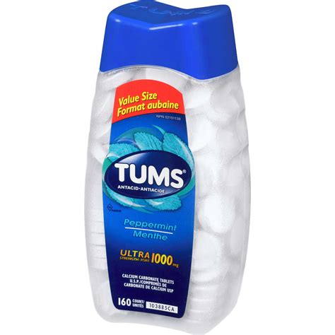 TUMS Ultra Strength Antacid Peppermint 160 Count for Rapid Heartburn Relief, Double Power - CTC ...