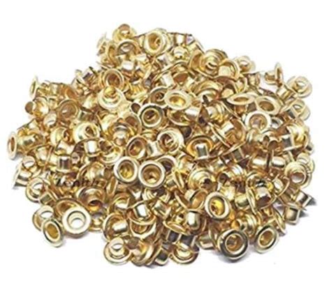 Metal Eyelet for Grommet Hole Rivets (Golden) - KnC (200, 6mm) : Amazon ...