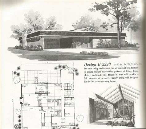 Vintage House Plans Catalog: Mid Century Homes