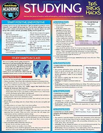 Studying Tips, Tricks & Hacks: QuickStudy Laminated Reference Guide to ...