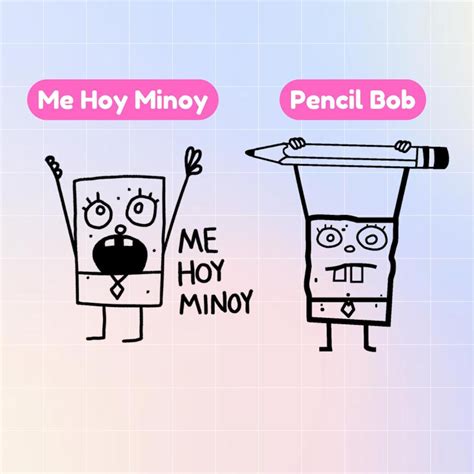 Spongebob Pencil Doodlebob Decal Vinyl Sticker Me Hoy Minoy Squarepants ...