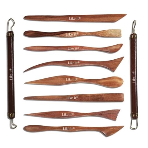 Like it Artist Quality Clay Modelling Wooden Tool Set Craft Modelling ...