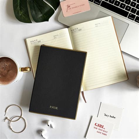 Personalized Softbound Notebook - Golden Edge - COD Not Applicable ...