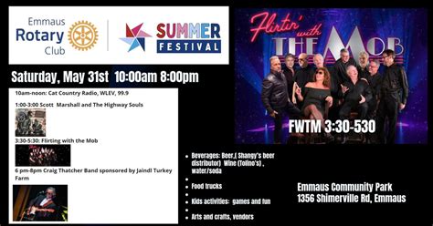 Emmaus Rotary 2025 Summer Festival, Emmaus Community Park, 31 May 2025 ...