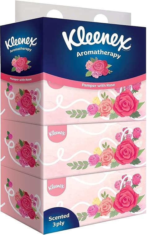 Kleenex® 3 ply Scented Facial Tissue Flat Box - Rose Aroma, 90 Pulls ...