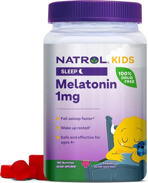 Amazon.com: Natrol Kids Melatonin 1mg, Supplement for Restful Sleep, Sleep Gummies for Children ...