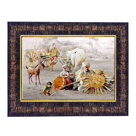 Hawai Feng Shui Vastu Remedies Wooden Framed Village Scene Photo for ...