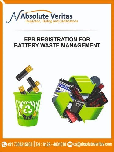 E-Waste Certification Services - EPR Registration For Battery Waste ...