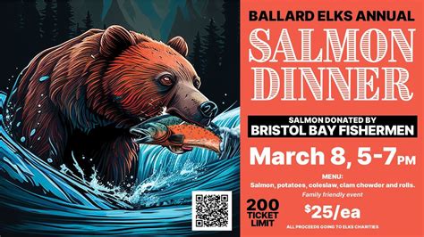 Ballard Elks Annual Salmon Dinner, 6411 Seaview Ave NW, Seattle, WA ...