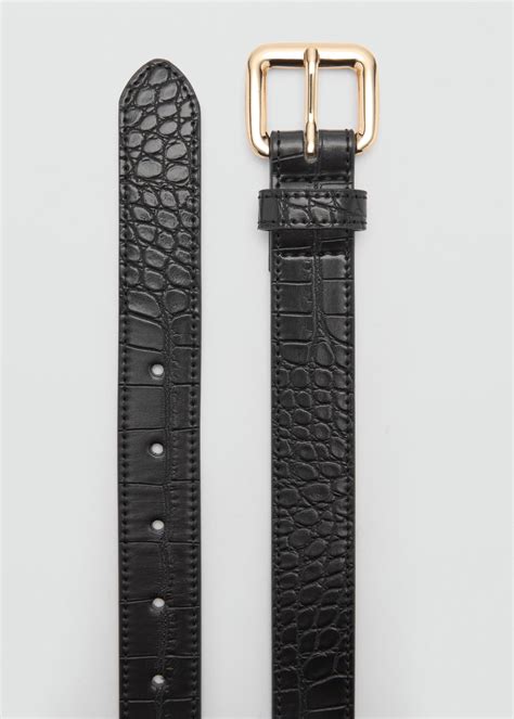 Crocodile effect belt - Women | MANGO USA