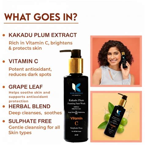 Kakadu Plum Brightening & Vitamin C Rich Foaming Face Wash (Buy 1 Get ...