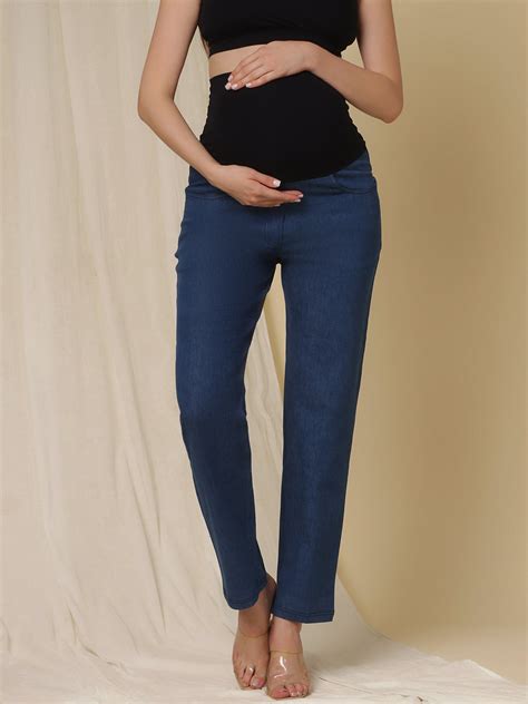 Buy Maternity Wide-Leg Jeans - Denim Blue