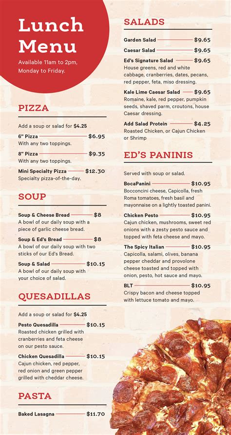 Full Menu - Premium and Classic Pizzas - Me-n-Ed's Pizza