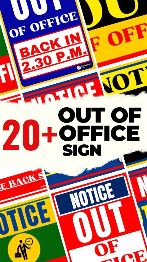 20+ Out Of Office Sign | Download Printable PDFs