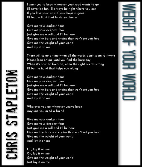 Weight Of Your World Chris Stapleton