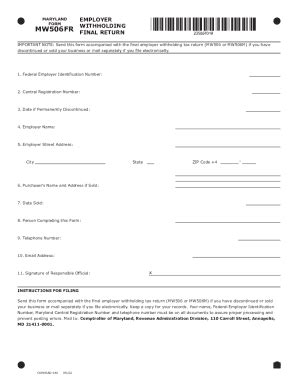 2023-2026 Form MD MW506FR - Blank Fillable Template | Fill Out, Print ...