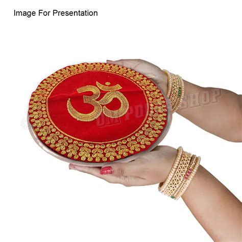 Om Pavitra Puja Thali Cover online from India
