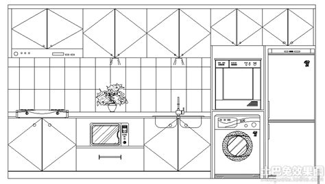 厨房立面图尺寸-千图网