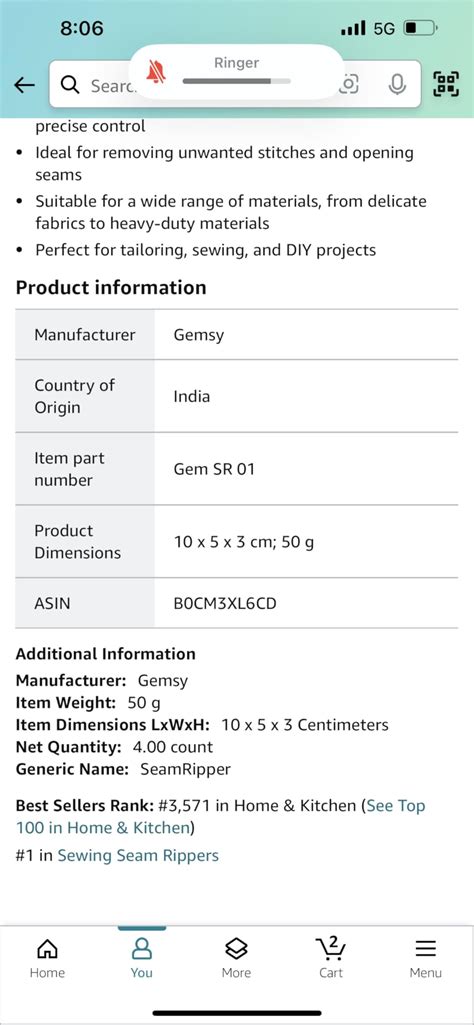 Gemsy Seam Ripper Tool Set Piece Sewing Accessories Kit for Stitch ...