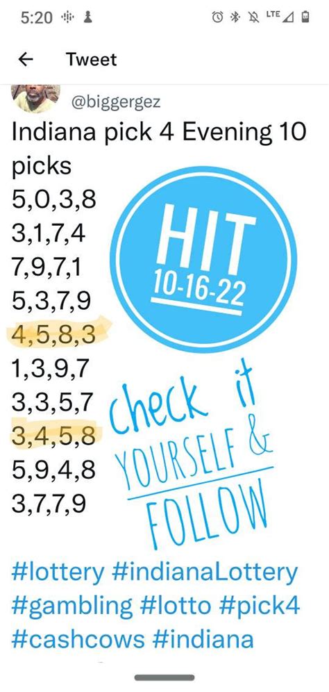 Indiana Pick 3 & 4 Lottery Numbers for Windows 7 8 and 10 - Etsy