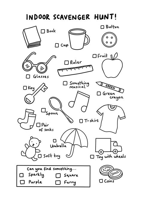 Indoor Scavenger Hunt Mindfulness Activity For Kids: Fun Indoor