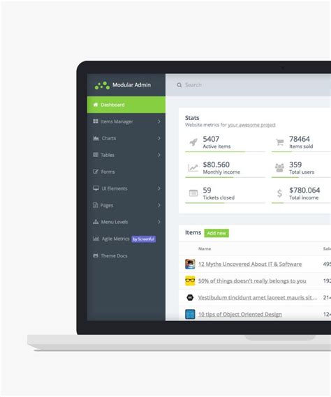 Image result for HTML CSS Bootstrap JavaScript Free Dashboard Template