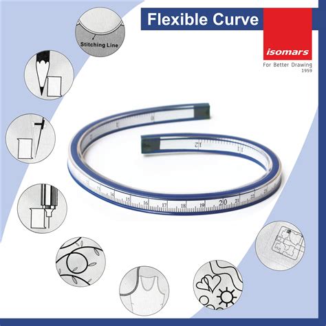 Flexible Curve with Marking and inking edge Isomars 50cm · Stationery