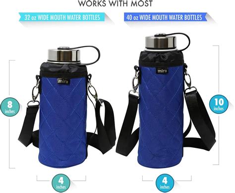 Buy MIRA Water Bottle Carrier for Wide Mouth Insulated Bottles | Fits ...