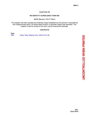 Fillable Online Chapter 78 - RN Identity Cards (MOD FORM 90) Fax Email ...