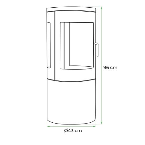 Columbus - Free-standing Bioethanol Stove Fireplace