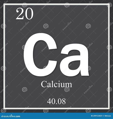 Calcium Chemical Element Symbol From Periodic Table Royalty-Free Stock ...