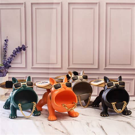 BULLDOG STORAGE BUTLER SCULPTURE – Smokey Cocktail