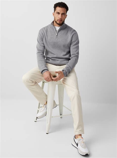 Half-zip minimalist sweater | Mens business casual outfits, Sweater ...