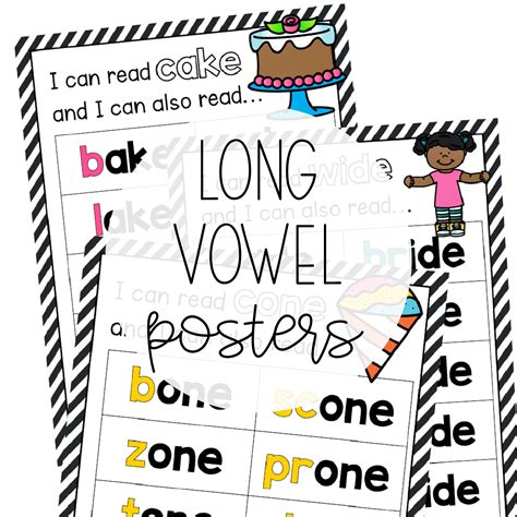 Long Vowel Phonics Posters - Playdough To Plato